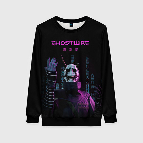 Женский свитшот Игра GhostWire / 3D-Черный – фото 1