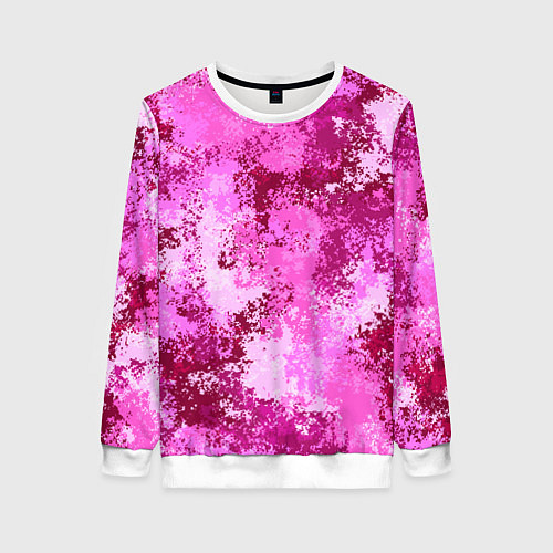 Женский свитшот Спортивный камуфляж Пикси - Питахайя / 3D-Белый – фото 1