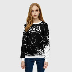 Свитшот женский 228 rap трещины, цвет: 3D-белый — фото 2
