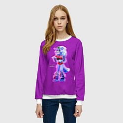 Свитшот женский Five Nights at Freddys: Security Breach Волчица Ро, цвет: 3D-белый — фото 2