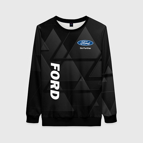 Женский свитшот Ford Форд Треугольники / 3D-Черный – фото 1