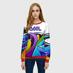 Свитшот женский Уличное граффити!, цвет: 3D-красный — фото 2