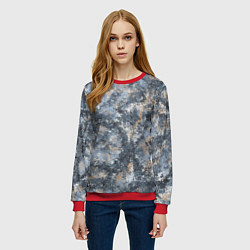 Свитшот женский Камуфляж Паук Горы, цвет: 3D-красный — фото 2