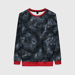 Свитшот женский Камуфляж Паук Ночь, цвет: 3D-красный