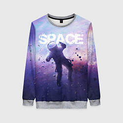 Свитшот женский Space walk, цвет: 3D-меланж