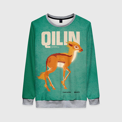 Женский свитшот Фантастические Твари Qilin / 3D-Меланж – фото 1