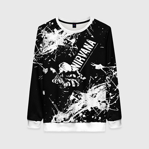 Женский свитшот NIRVANA краска / 3D-Белый – фото 1