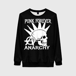 Свитшот женский PUNK FOREVER ANARCHY, цвет: 3D-черный