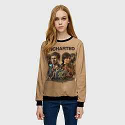 Свитшот женский Uncharted Анчартед, цвет: 3D-черный — фото 2