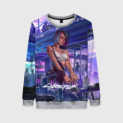 Женский свитшот Jydy Джуди Cyberpunk2077 / 3D-Меланж – фото 1