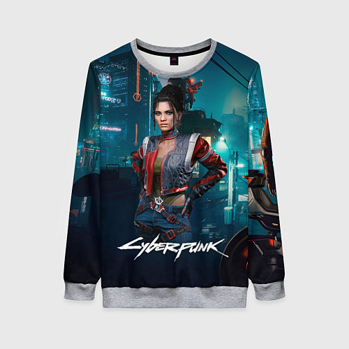 Женский свитшот Panam cyberpunk 2077 / 3D-Меланж – фото 1