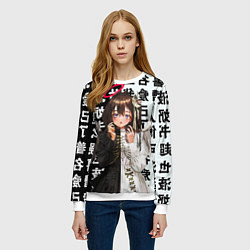 Свитшот женский Аниме АНГЕЛ ИЕРОГЛИФЫ, цвет: 3D-белый — фото 2