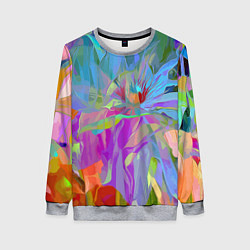 Свитшот женский Abstract color pattern Summer 2022, цвет: 3D-меланж