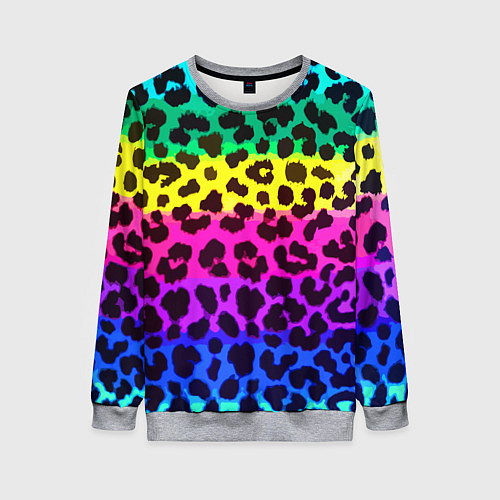 Женский свитшот Leopard Pattern Neon / 3D-Меланж – фото 1