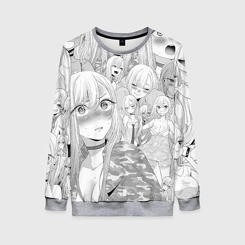 Женский свитшот Marin Kitagawa: Pencil Art / 3D-Меланж – фото 1