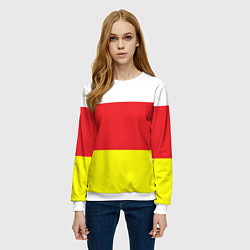 Свитшот женский СЕВЕРНАЯ ОСЕТИЯ РЕСПУБЛИКА, цвет: 3D-белый — фото 2