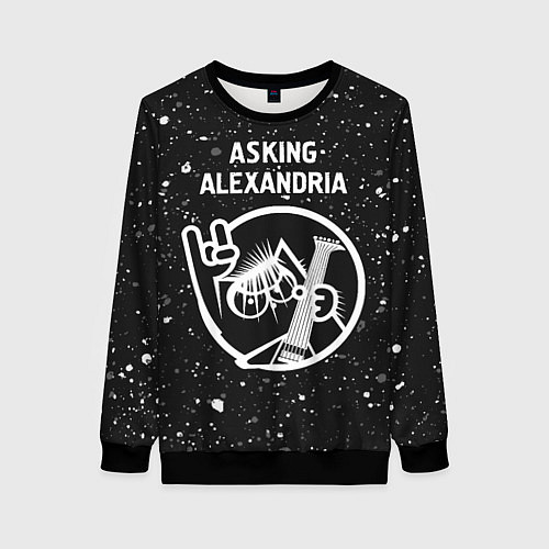 Женский свитшот Asking Alexandria - КОТ - Краска / 3D-Черный – фото 1