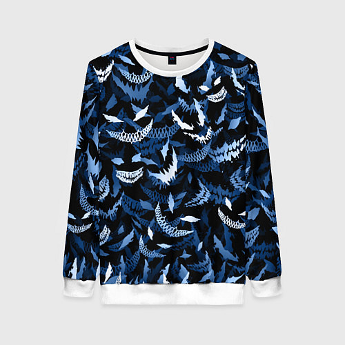 Женский свитшот Drain monsters / 3D-Белый – фото 1