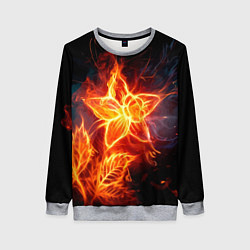 Свитшот женский Flower Neon Fashion 2035 Flame, цвет: 3D-меланж