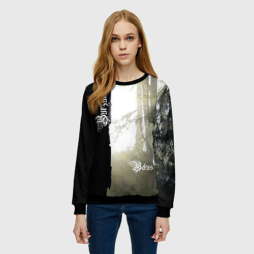 Женский свитшот Burzum - Belus / 3D-Черный – фото 3