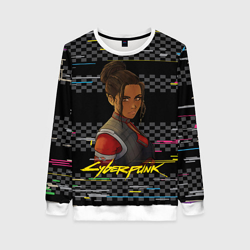 Женский свитшот Cyberpunk2077 Panam / 3D-Белый – фото 1
