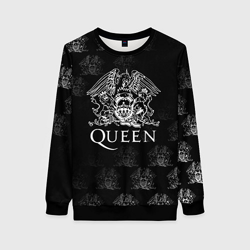 Женский свитшот Queen pattern / 3D-Черный – фото 1