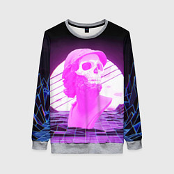 Женский свитшот Vaporwave Skull Психоделика