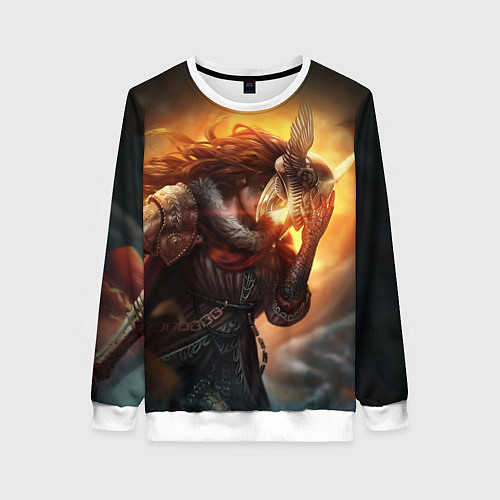 Женский свитшот MALENIA - МАЛЕНИЯ ELDEN RING ЕЛДЕН РИНГ / 3D-Белый – фото 1