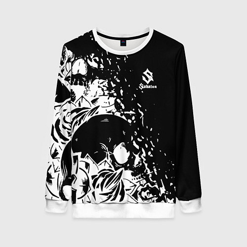 Женский свитшот Sabaton - сабатон черепа / 3D-Белый – фото 1