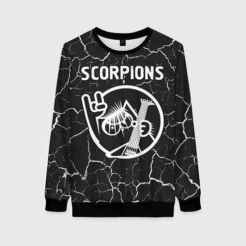 Женский свитшот Scorpions КОТ Трещины / 3D-Черный – фото 1