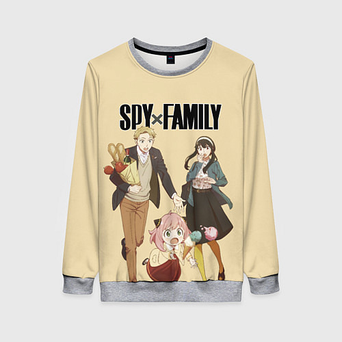 Женский свитшот Spy x Family: Семья шпиона / 3D-Меланж – фото 1