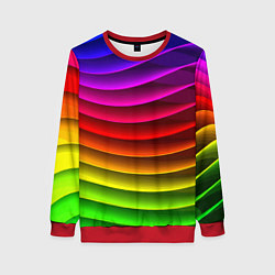 Женский свитшот Color line neon pattern Abstraction Summer 2023