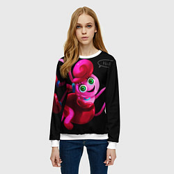 Свитшот женский POPPY PLAYTIME - Mommy long legs Мама длинные ноги, цвет: 3D-белый — фото 2