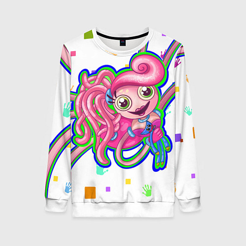 Женский свитшот Мама длинные ноги / 3D-Белый – фото 1