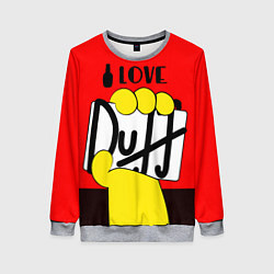 Свитшот женский Love Duff, цвет: 3D-меланж
