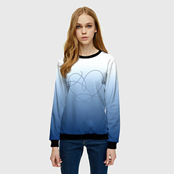 Свитшот женский Сердце love yourself, цвет: 3D-черный — фото 2