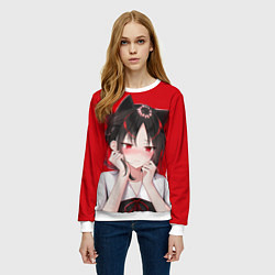 Свитшот женский Грустная Кагуя, цвет: 3D-белый — фото 2