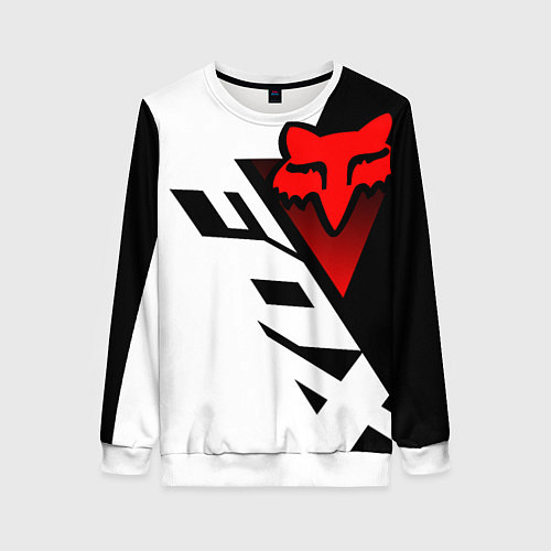 Женский свитшот MOTO FOX - Мотокросс / 3D-Белый – фото 1