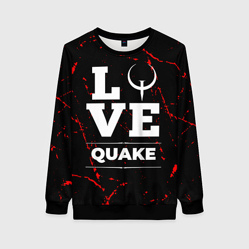 Женский свитшот Quake Love Классика / 3D-Черный – фото 1