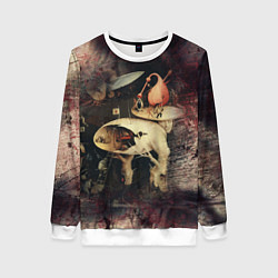 Женский свитшот Иероним Босх Сад земных наслаждений Фрагмент Hiero