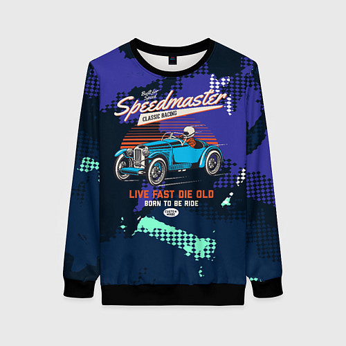 Женский свитшот Speed Master Гонщик / 3D-Черный – фото 1