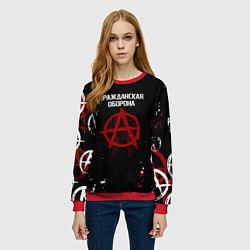 Свитшот женский Гражданская оборона A, цвет: 3D-красный — фото 2