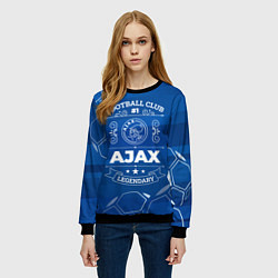 Свитшот женский Ajax Football Club Number 1, цвет: 3D-черный — фото 2