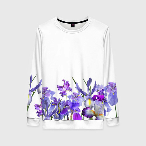Женский свитшот Любимые Ирисы / 3D-Белый – фото 1