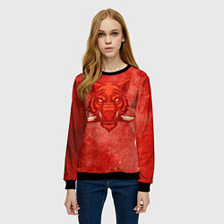Свитшот женский Красный кабан, цвет: 3D-черный — фото 2