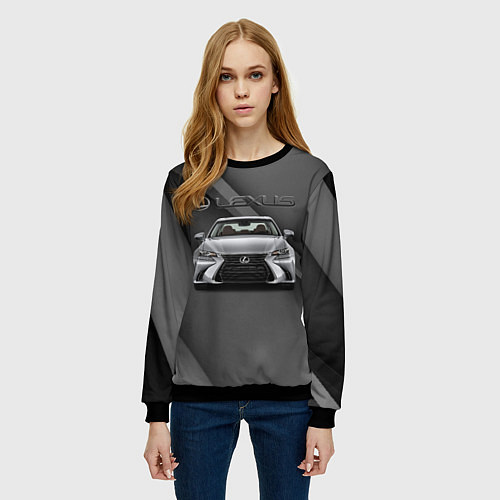 Женский свитшот Lexus auto / 3D-Черный – фото 3
