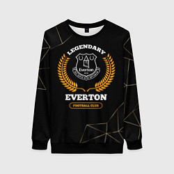 Женский свитшот Лого Everton и надпись Legendary Football Club на