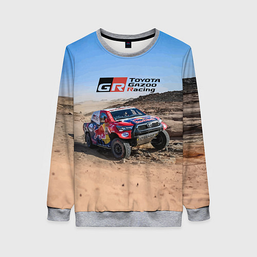 Женский свитшот Toyota Gazoo Racing Rally Desert Competition Ралли / 3D-Меланж – фото 1