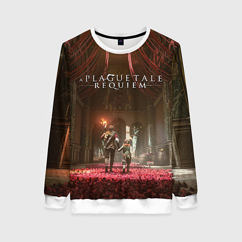 Женский свитшот Амиция и Гуго A Plague Tale Requiem / 3D-Белый – фото 1