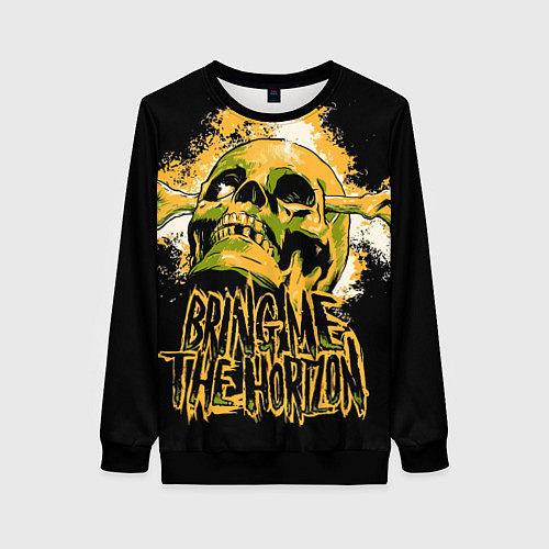 Женский свитшот Bring Me the Horizon Череп / 3D-Черный – фото 1